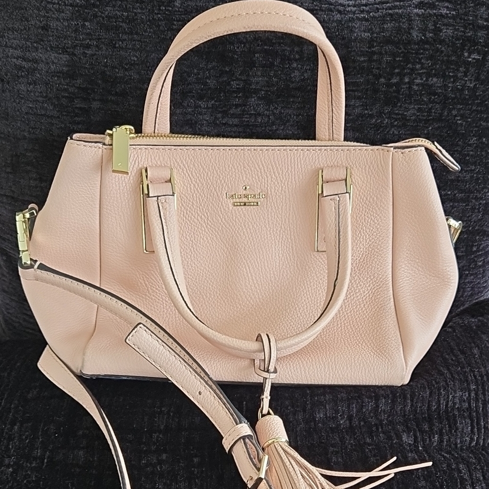 Kate Spade Pink Satchel with Gold Accents